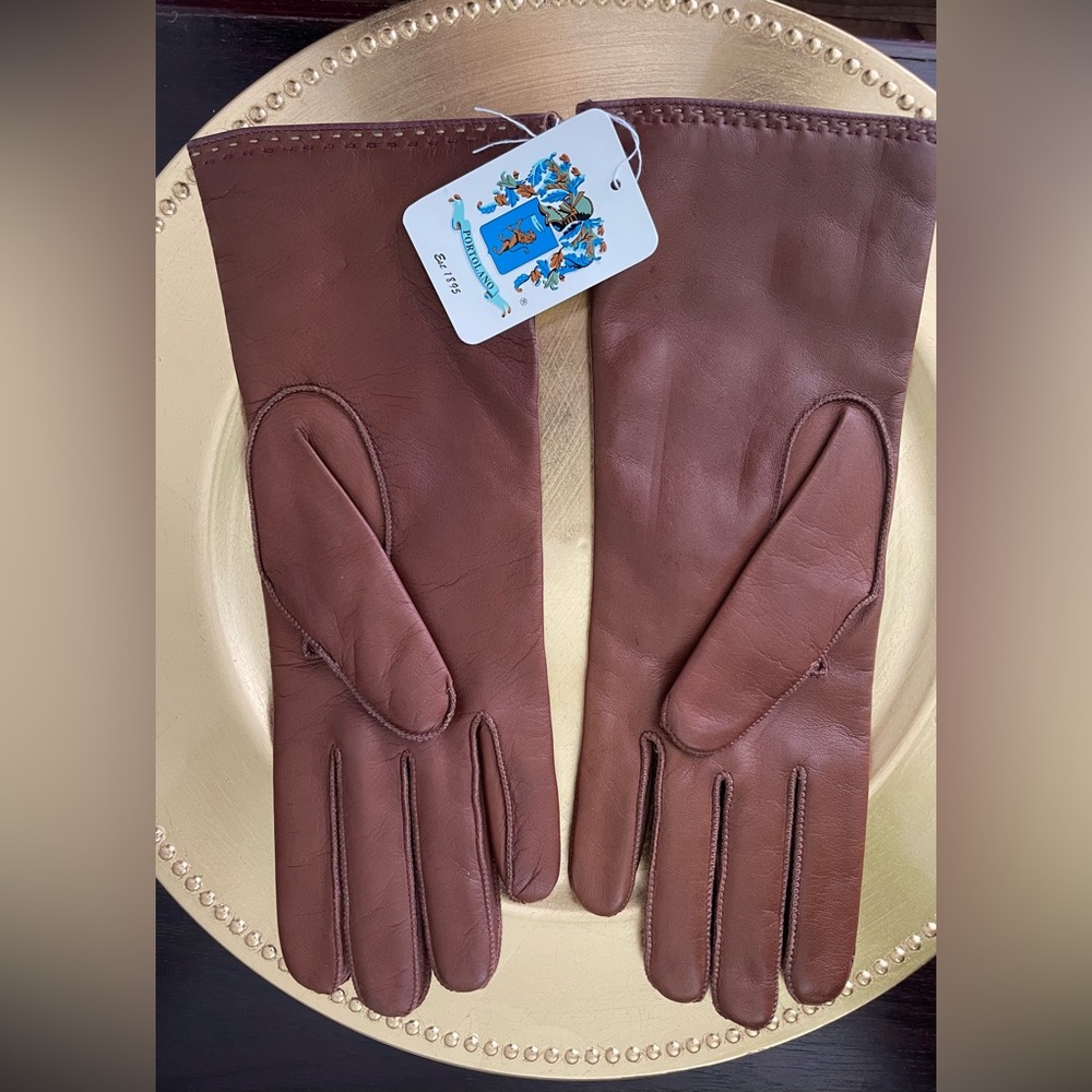 Portolano Leather Gloves Cashmere lined 8